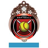Hasty 3" Tiara Medal 2" Legacy Softball Mylar Hasty 3" Tiara Medal 2" Legacy Softball Mylar