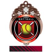 Hasty 3" Tiara Medal 2" Legacy Softball Mylar Hasty 3" Tiara Medal 2" Legacy Softball Mylar