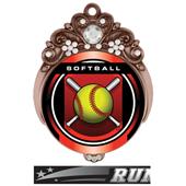 Hasty 3" Tiara Medal 2" Legacy Softball Mylar Hasty 3" Tiara Medal 2" Legacy Softball Mylar
