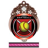 Hasty 3" Tiara Medal 2" Legacy Softball Mylar Hasty 3" Tiara Medal 2" Legacy Softball Mylar