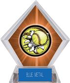 Awards Bust-Out Softball Orange Diamond Ice Trophy Awards Bust-Out Softball Orange Diamond Ice Trophy