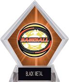 Awards Classic Baseball Orange Diamond Ice Trophy Awards Classic Baseball Orange Diamond Ice Trophy