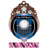 Hasty 3" Tiara Medal 2" Legacy Volleyball Mylar Hasty 3" Tiara Medal 2" Legacy Volleyball Mylar