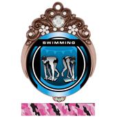 Hasty 3" Tiara Medal 2" Legacy Swimming Mylar Hasty 3" Tiara Medal 2" Legacy Swimming Mylar