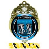 Hasty 3" Tiara Medal 2" Legacy Swimming Mylar Hasty 3" Tiara Medal 2" Legacy Swimming Mylar