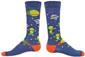 Wright Avenue Martians Novelty Cotton Crew Socks Wright Avenue Martians Novelty Cotton Crew Socks