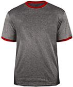 Badger Sport Adult Heather Ringer Short Sleeve Tee Badger Sport Adult Heather Ringer Short Sleeve Tee
