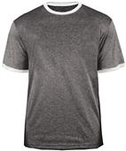 Badger Sport Adult Heather Ringer Short Sleeve Tee Badger Sport Adult Heather Ringer Short Sleeve Tee
