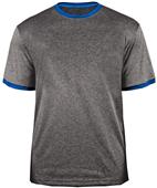 Badger Sport Adult Heather Ringer Short Sleeve Tee Badger Sport Adult Heather Ringer Short Sleeve Tee