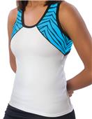 Pizzazz Tri-Color Zebra Glitter Top w/XBack Design Pizzazz Tri-Color Zebra Glitter Top w/XBack Design