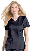 Landau Women's Pre-Washed CVC V-Neck Top Landau Women's Pre-Washed CVC V-Neck Top