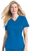 Landau Women's Pre-Washed CVC V-Neck Top Landau Women's Pre-Washed CVC V-Neck Top