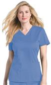 Landau Women's Pre-Washed CVC V-Neck Top Landau Women's Pre-Washed CVC V-Neck Top