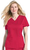 Landau Women's Pre-Washed CVC V-Neck Top Landau Women's Pre-Washed CVC V-Neck Top