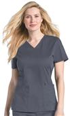 Landau Women's Pre-Washed CVC V-Neck Top Landau Women's Pre-Washed CVC V-Neck Top