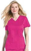 Landau Women's Pre-Washed CVC V-Neck Top Landau Women's Pre-Washed CVC V-Neck Top