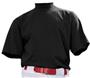 Baseball 100% Cotton Short Sleeve Mock Turtleneck