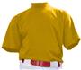 Baseball 100% Cotton Short Sleeve Mock Turtleneck