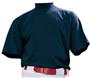 Baseball 100% Cotton Short Sleeve Mock Turtleneck