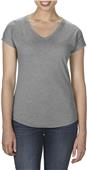 Anvil Women's Tri-Blend Short Sleeve V-Neck Tee Anvil Women's Tri-Blend Short Sleeve V-Neck Tee
