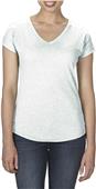 Anvil Women's Tri-Blend Short Sleeve V-Neck Tee Anvil Women's Tri-Blend Short Sleeve V-Neck Tee