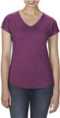 Anvil Women's Tri-Blend Short Sleeve V-Neck Tee Anvil Women's Tri-Blend Short Sleeve V-Neck Tee