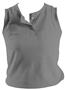 Women Sleeveless Mesh Two Button Jersey