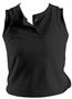Women Sleeveless Mesh Two Button Jersey