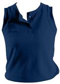 Eagle USA Womens Sleeveless Mesh Two Button Jersey