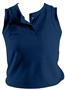 Women Sleeveless Mesh Two Button Jersey