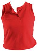 Eagle USA Womens Sleeveless Mesh Two Button Jersey