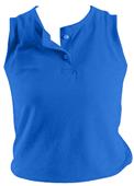 Eagle USA Womens Sleeveless Mesh Two Button Jersey