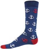 Wright Avenue Anchors Novelty Cotton Crew Socks Wright Avenue Anchors Novelty Cotton Crew Socks