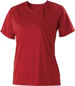 Holloway Ladies Zoom Micro-Interlock V-Neck Shirts