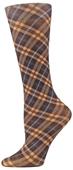 Nouvella Brown Plaid Sublimated Trouser Socks Nouvella Brown Plaid Sublimated Trouser Socks