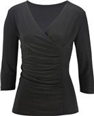 Edwards Womens 3/4 Sleeve Crossover Top Edwards Womens 3/4 Sleeve Crossover Top