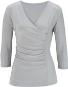 Edwards Womens 3/4 Sleeve Crossover Top Edwards Womens 3/4 Sleeve Crossover Top