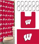 Northwest NCAA Wisconsin 15-Piece Bath Set Northwest NCAA Wisconsin 15-Piece Bath Set