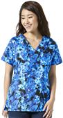 WonderWink Womens Sporty V-Neck Scrub Top WonderWink Womens Sporty V-Neck Scrub Top