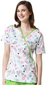 WonderWink Womens Juliet Print Mock Wrap Scrub Top WonderWink Womens Juliet Print Mock Wrap Scrub Top