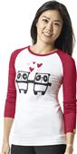 WonderWink Womens Silky Baseball Tee WonderWink Womens Silky Baseball Tee