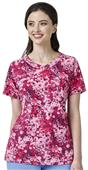 Carhartt Womens Y-Neck Print Scrub Top Carhartt Womens Y-Neck Print Scrub Top
