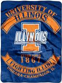 Northwest Illinois Rebel Raschel Throw Northwest Illinois Rebel Raschel Throw