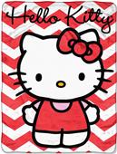 Northwest Hello Kitty Chevron Micro Raschel Throw Northwest Hello Kitty Chevron Micro Raschel Throw