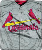 Northwest MLB Cardinals Jersey Raschel Throw Northwest MLB Cardinals Jersey Raschel Throw
