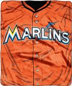 Northwest MLB Marlins Jersey Raschel Throw Northwest MLB Marlins Jersey Raschel Throw