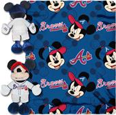 MLB Braves Disney Mickey Hugger & Fleece Throw MLB Braves Disney Mickey Hugger & Fleece Throw