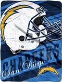 Northwest NFL Chargers Deep Slant Raschel Throw Northwest NFL Chargers Deep Slant Raschel Throw