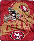 Northwest NFL 49ers Grand Stand Raschel Throw Northwest NFL 49ers Grand Stand Raschel Throw