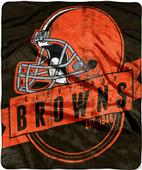 Northwest NFL Browns Grand Stand Raschel Throw Northwest NFL Browns Grand Stand Raschel Throw